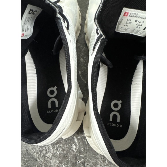 ON CLOUD X CLOUD TEC HELION  WHITE/BLACK WOMENS ATHLETIC TENNIS SHOES 10.5 - Picture 14 of 14
